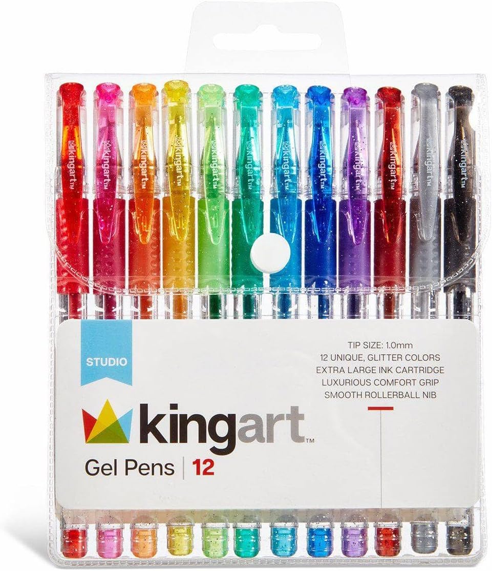 kingart glitter gel pens