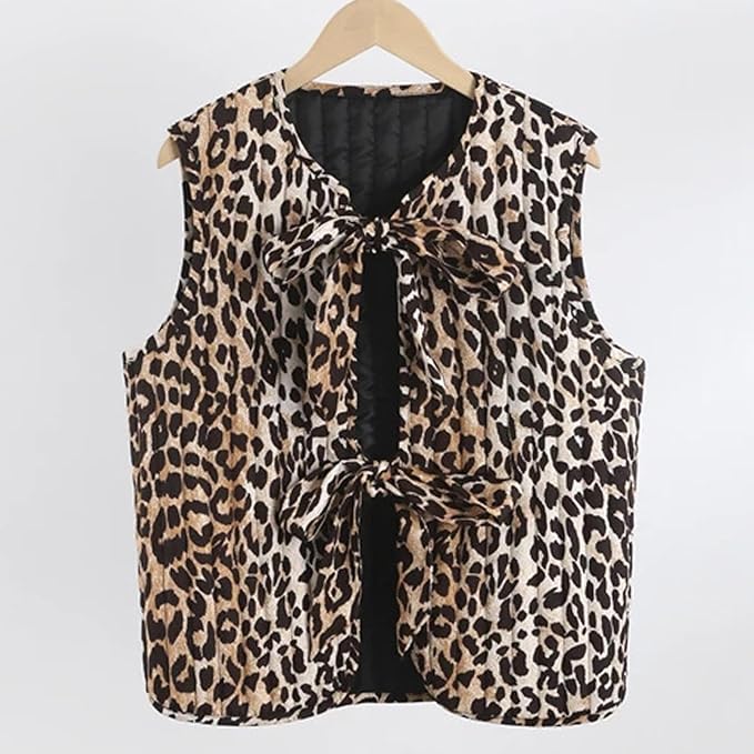 mangmao leopard quilted vest from Amazon