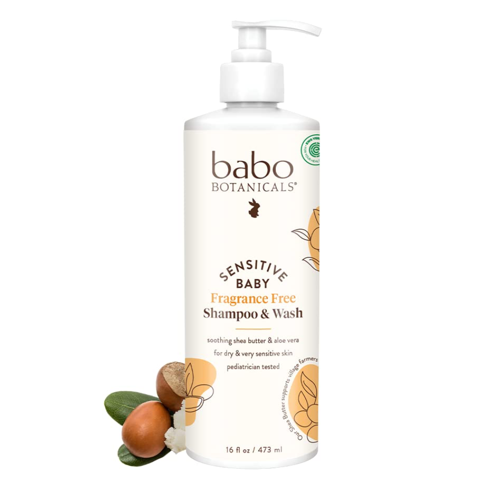 Babo Botanicals Sensitive Baby Fragrance Free Shampoo & Wash