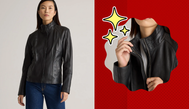 Quince’s Timeless, Layer-Friendly Leather Jacket Has Sold Out 5X Already, but Is Back in Stock...