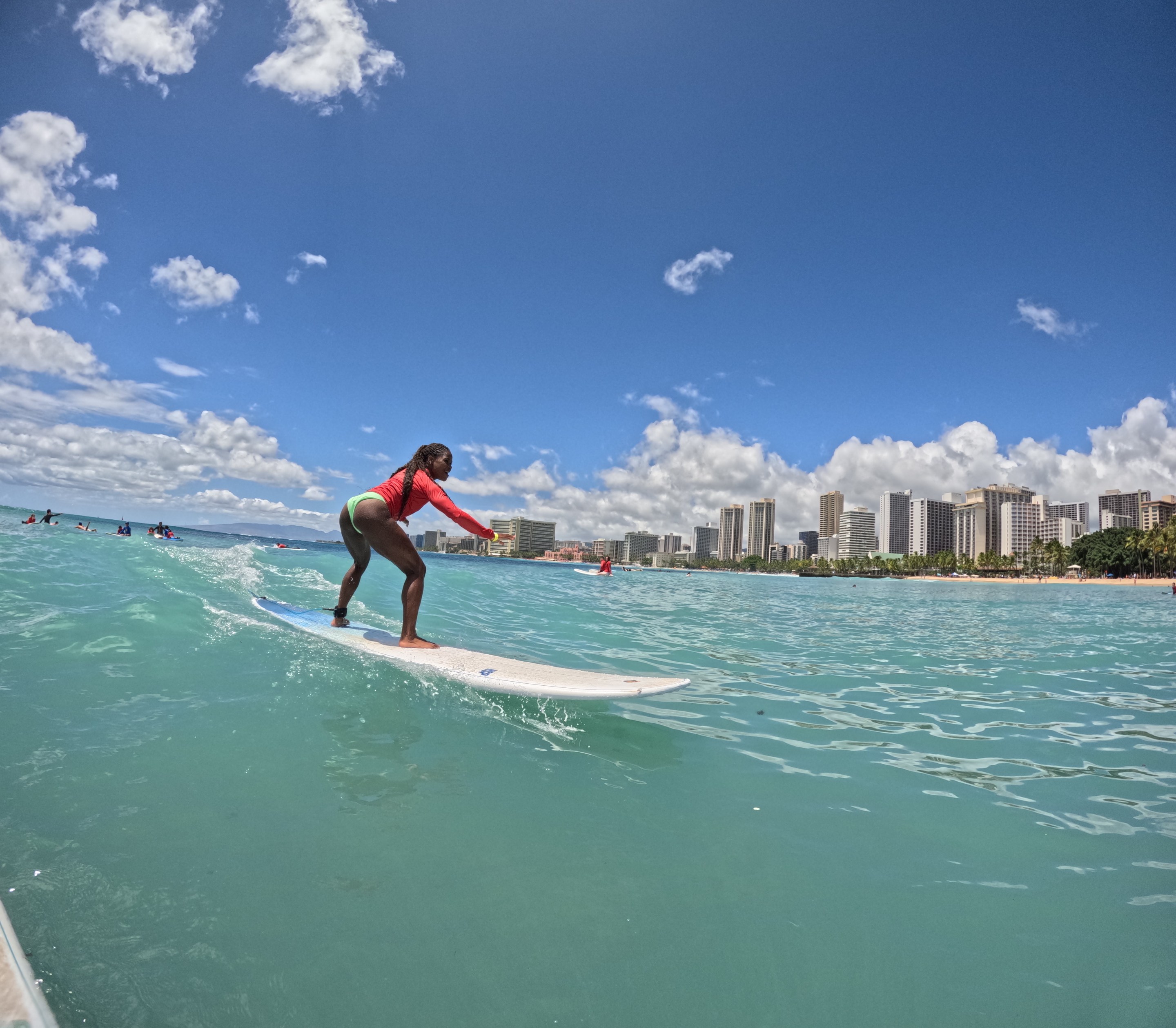 ciara lucas's first time surfing 