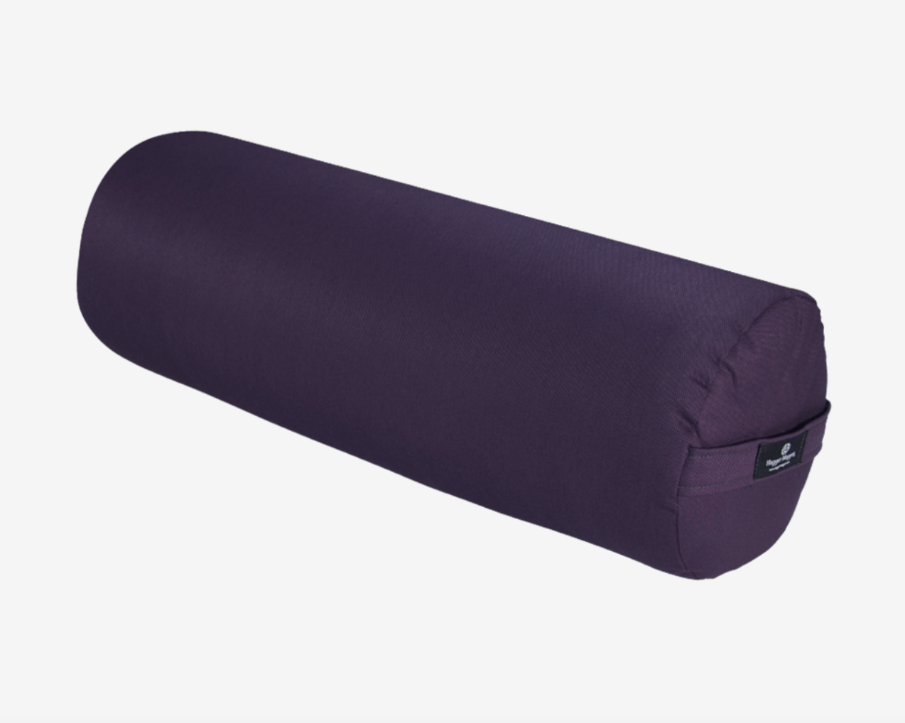 Purple Hugger Mugger Round Yoga Bolster on white background