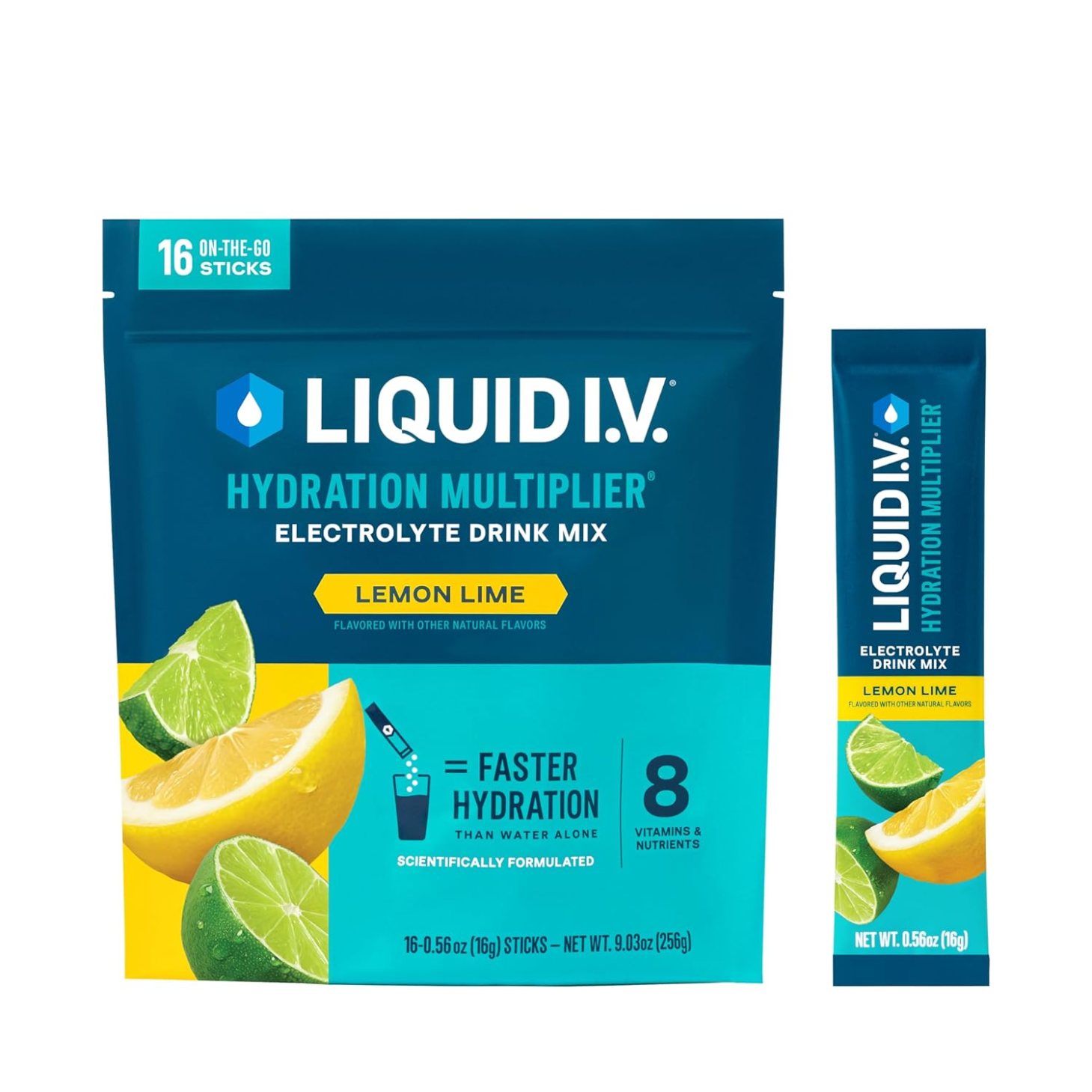 Liquid I.V. Hydration Multiplier Powder Packets (16 Servings)