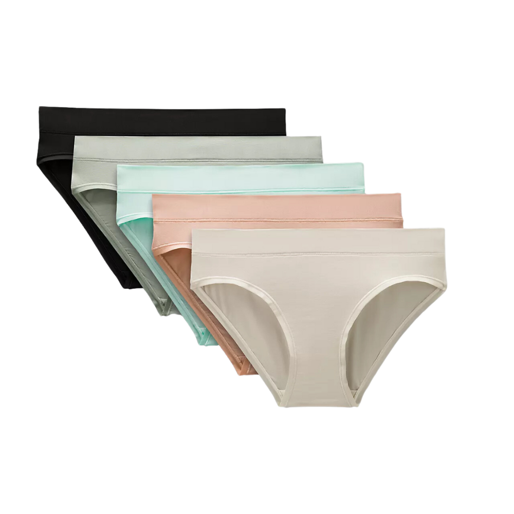 Lululemon UnderEase Mid-Rise Bikini Underwear (5-Pack)