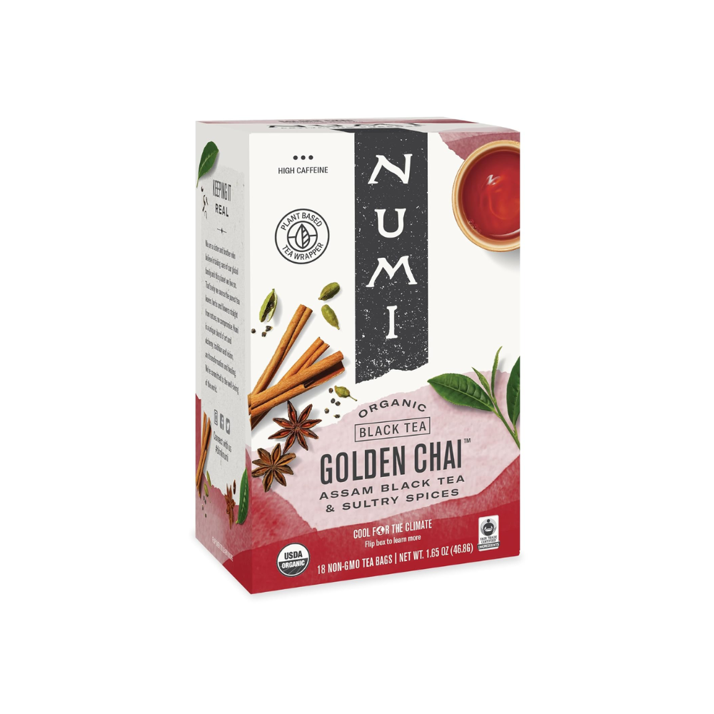 Numi Tea Golden Chai (18 Tea Bags)