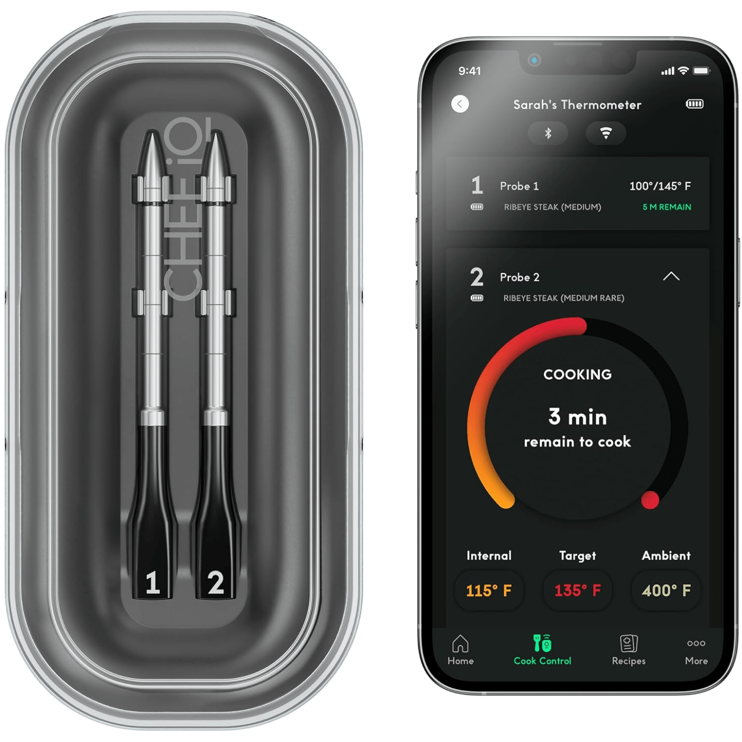 Chef iQ Sense Smart Wireless Meat Thermometer (Set of 2)