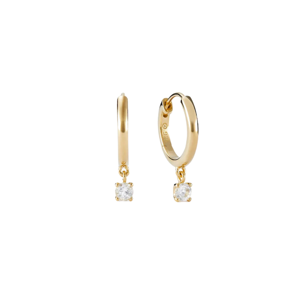 Mejuri Round Topaz Hoops