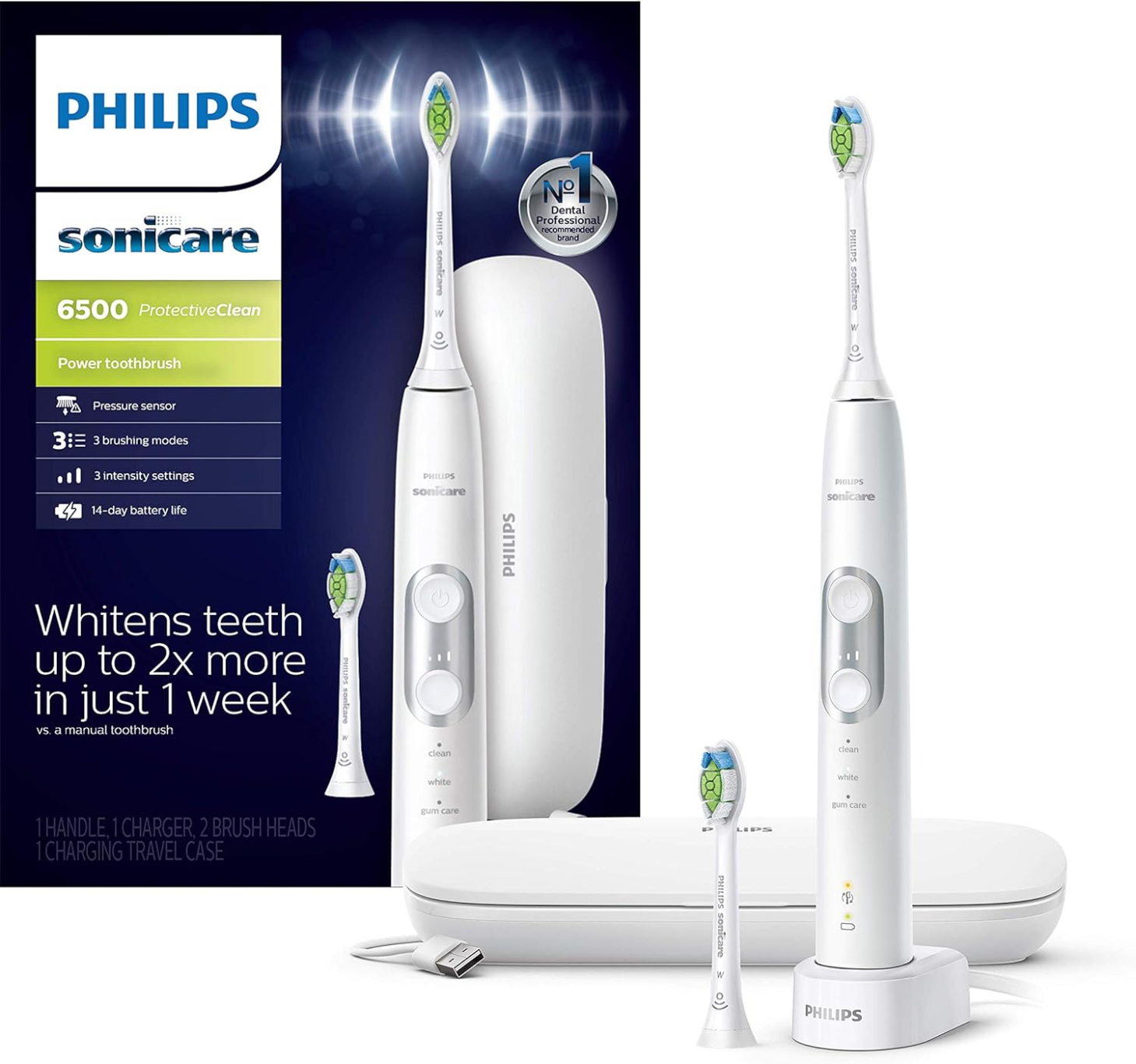 Philips Sonicare ProtectiveClean 6500 Rechargeable Electric Toothbrush