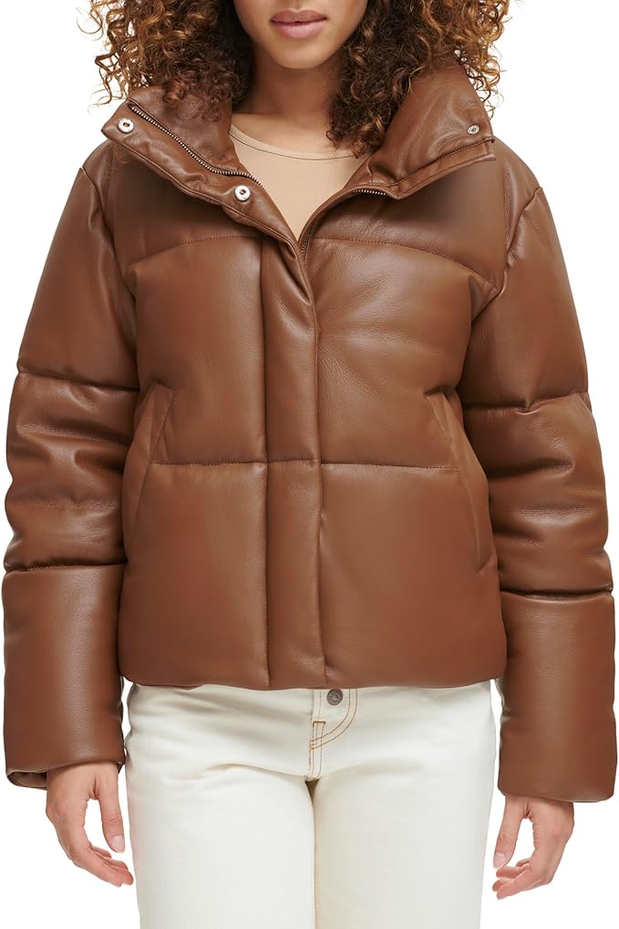 levi's vegan leather puffer from amazon