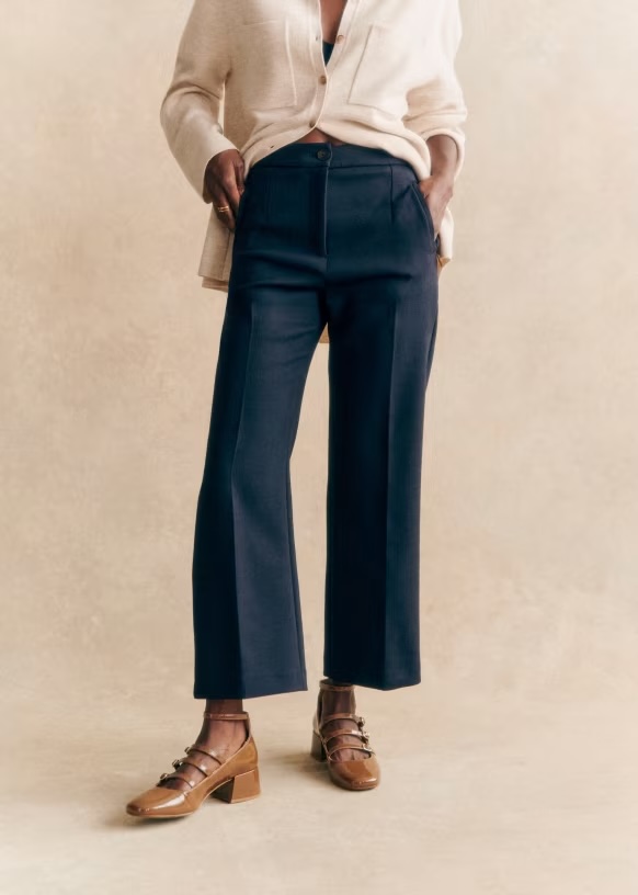 sézane martin cropped trousers