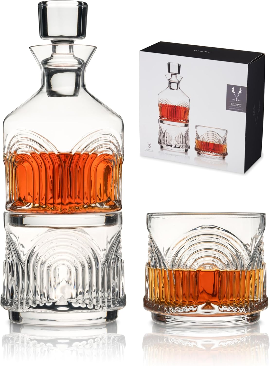 viski stacking decanter set