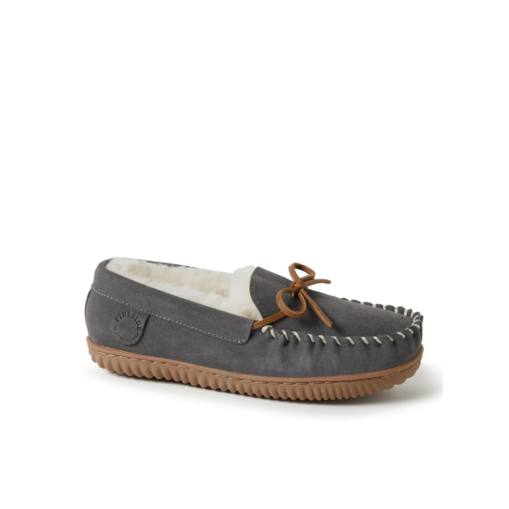 Fireside by Dearfoams Alice Springs Genuine Shearling Mocassin Slipper