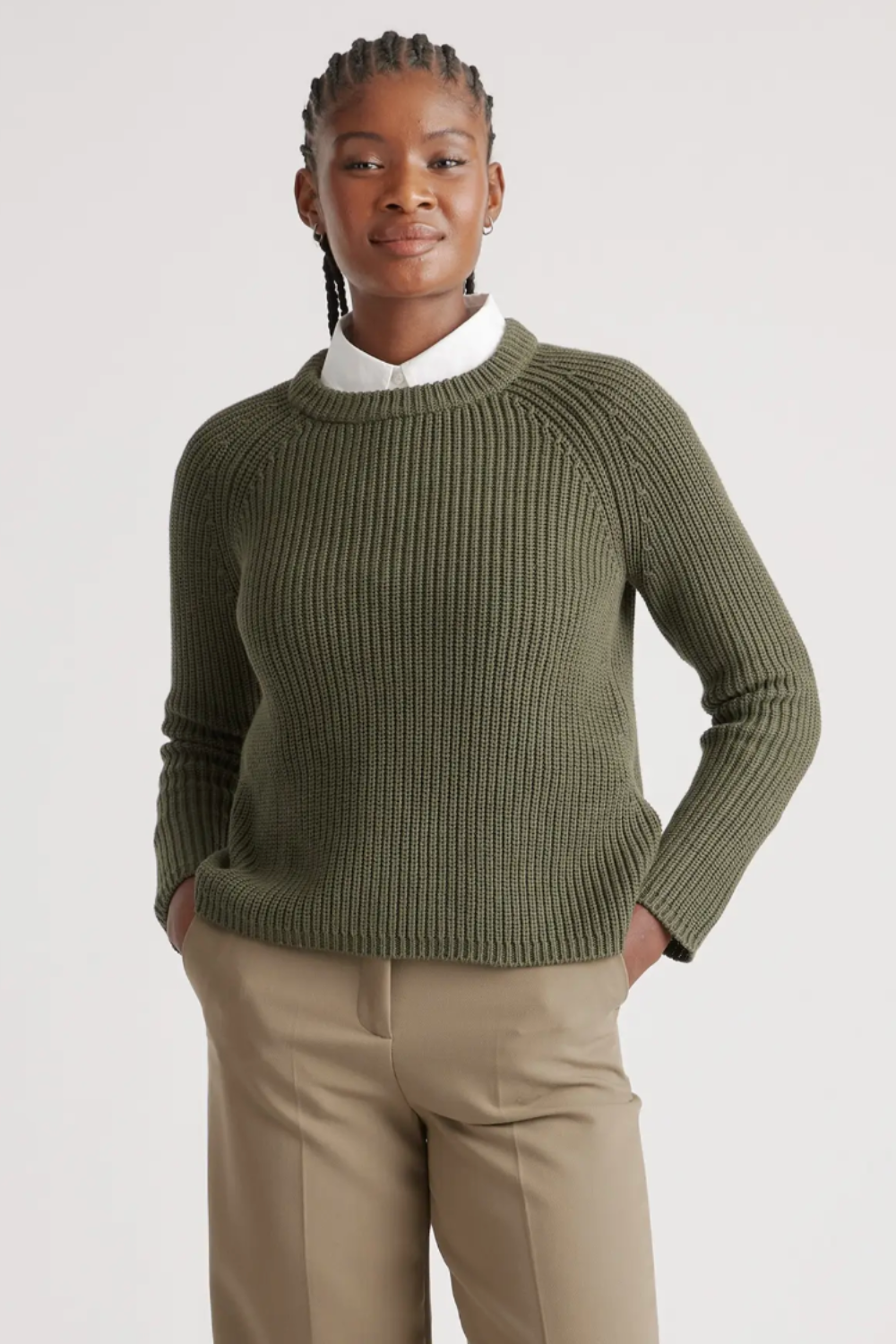 Quince 100% Organic Cotton Fisherman Crew Sweater