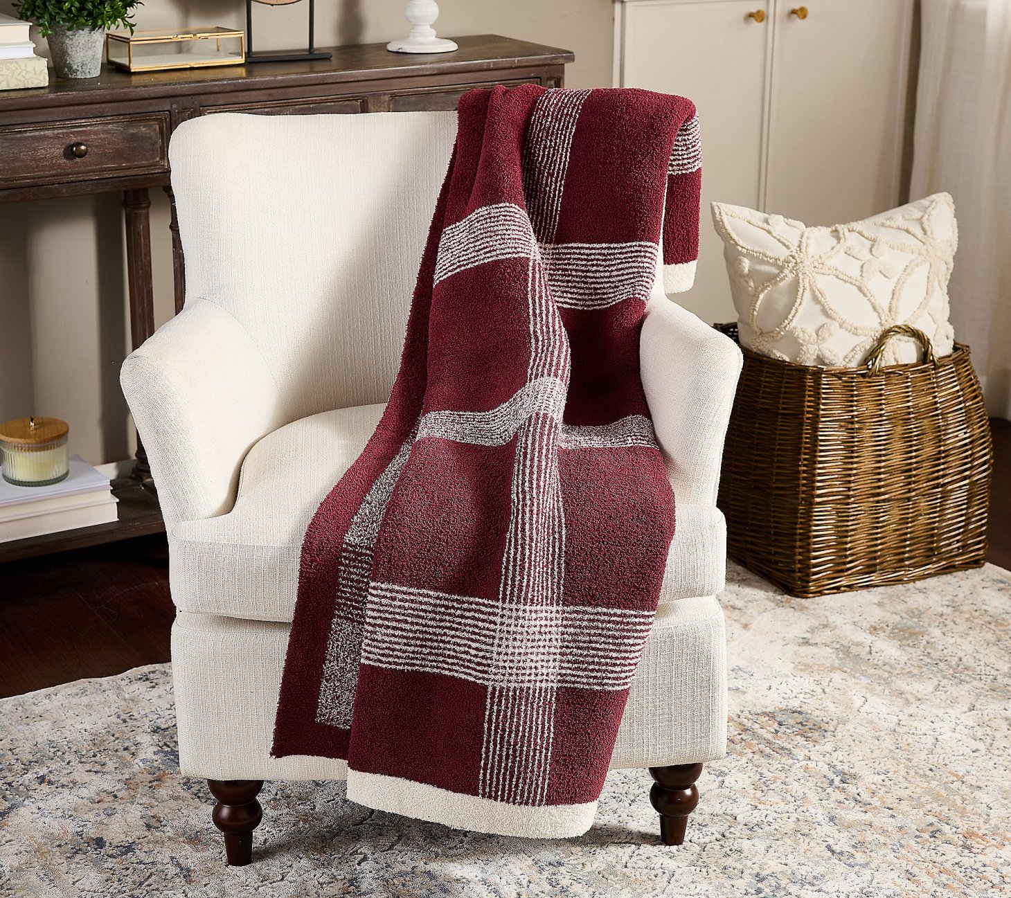 Barefoot Dreams CozyChic Classic Plaid 45