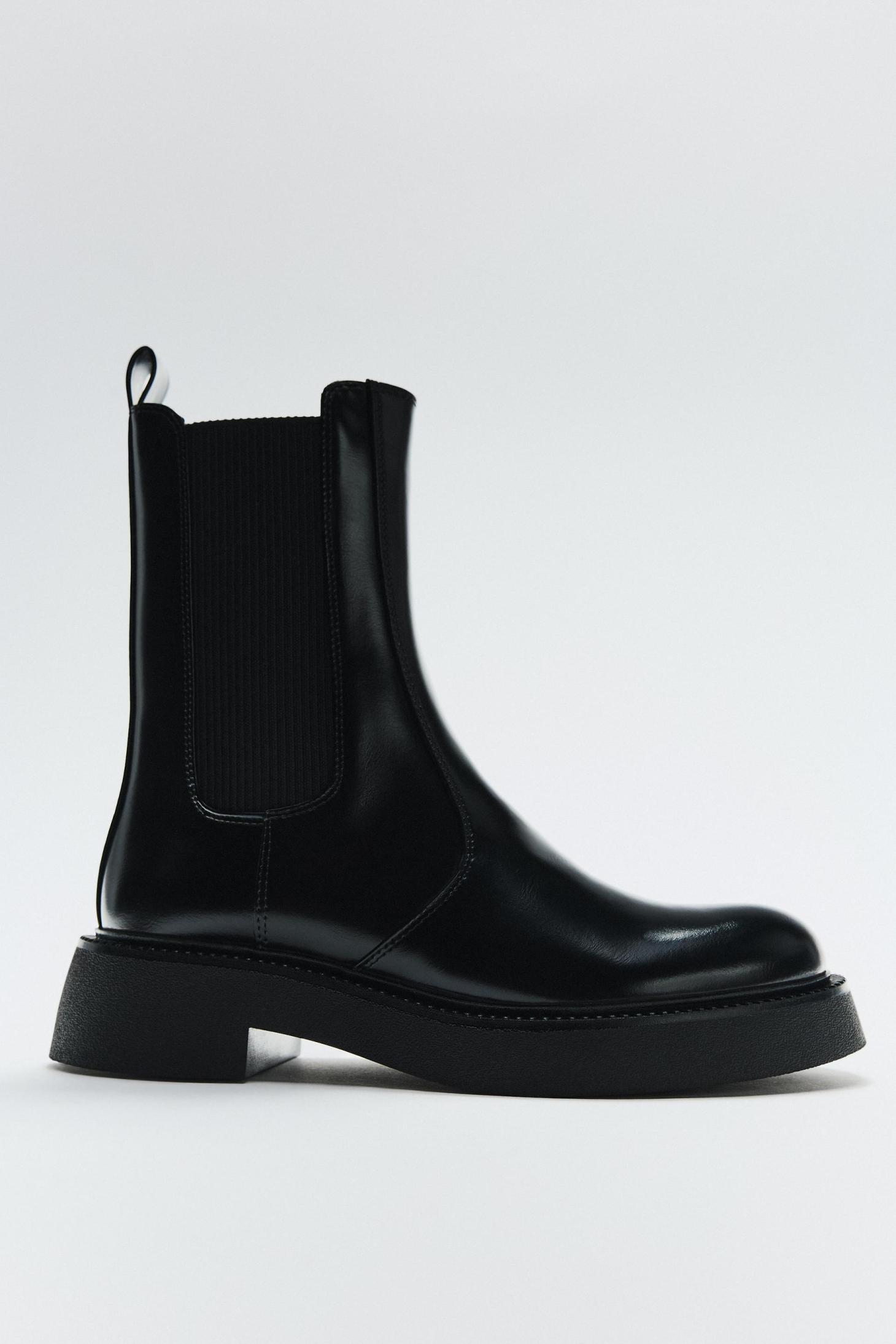 zara treaded chelsea boot