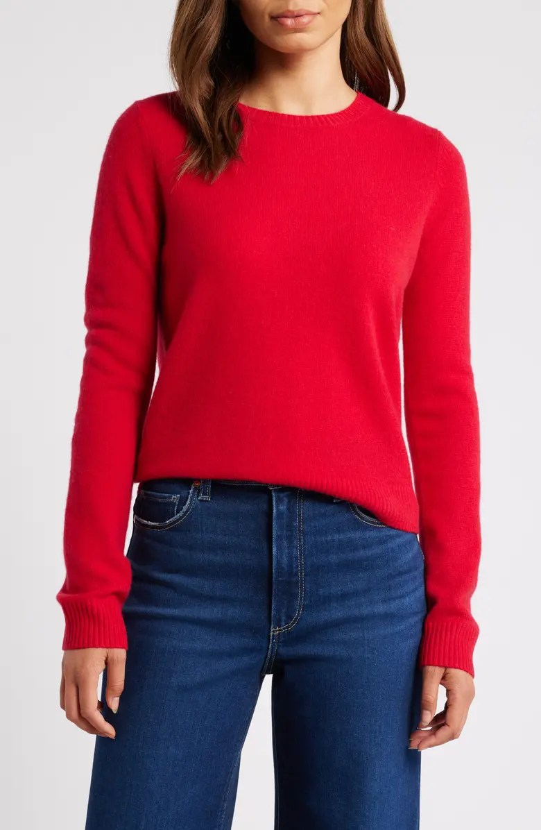 Caslon Cashmere Crewneck Sweater