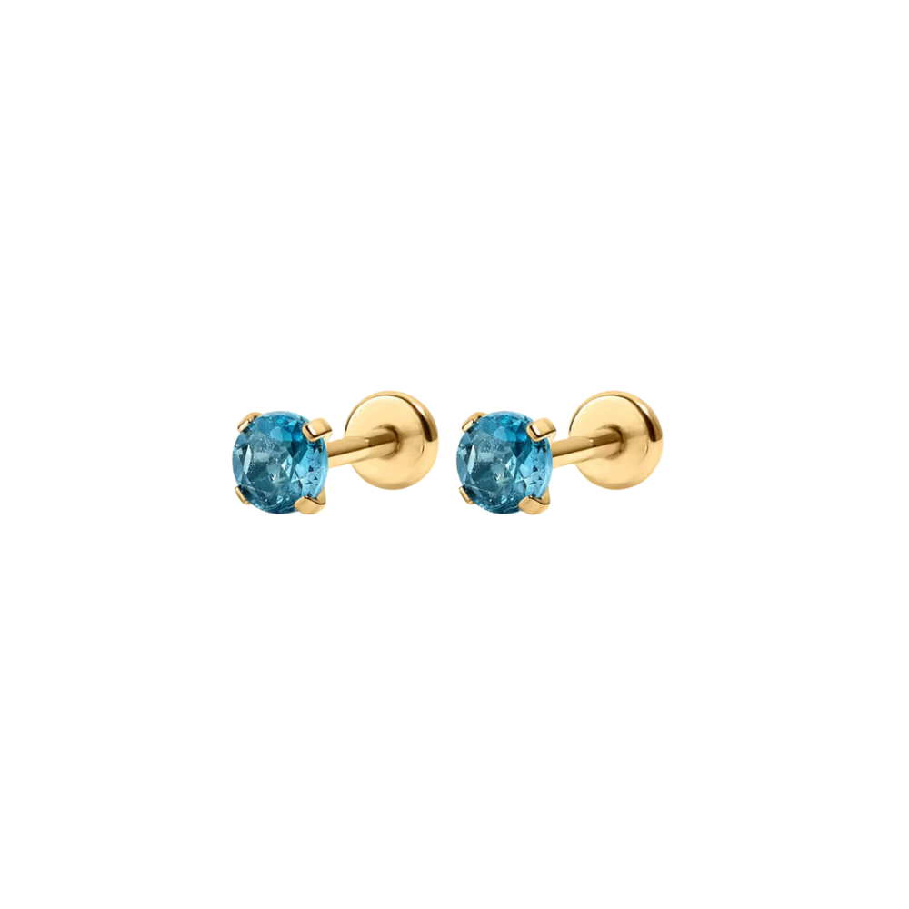 Maison Miru Blue Topaz Nap Earrings