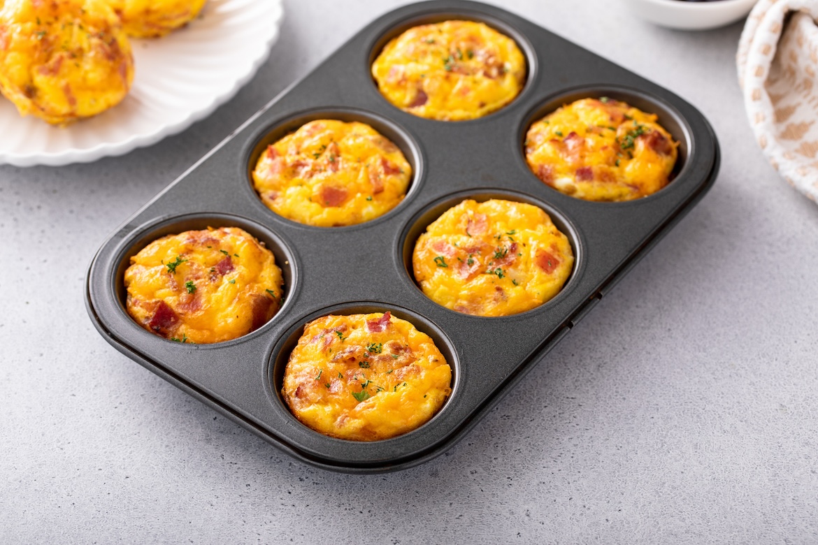 Copycat Starbucks egg bites as example of high-protein breakfast meal prep idea