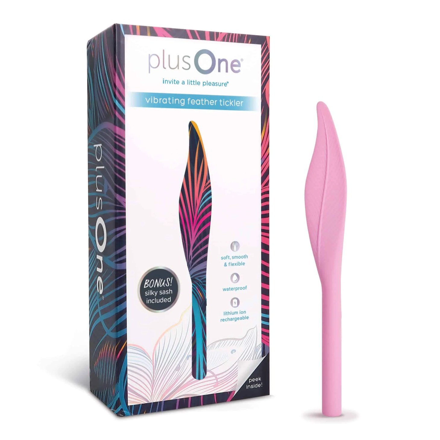 plusOne Discreet Vibrating Feather Soft Touch Tickler