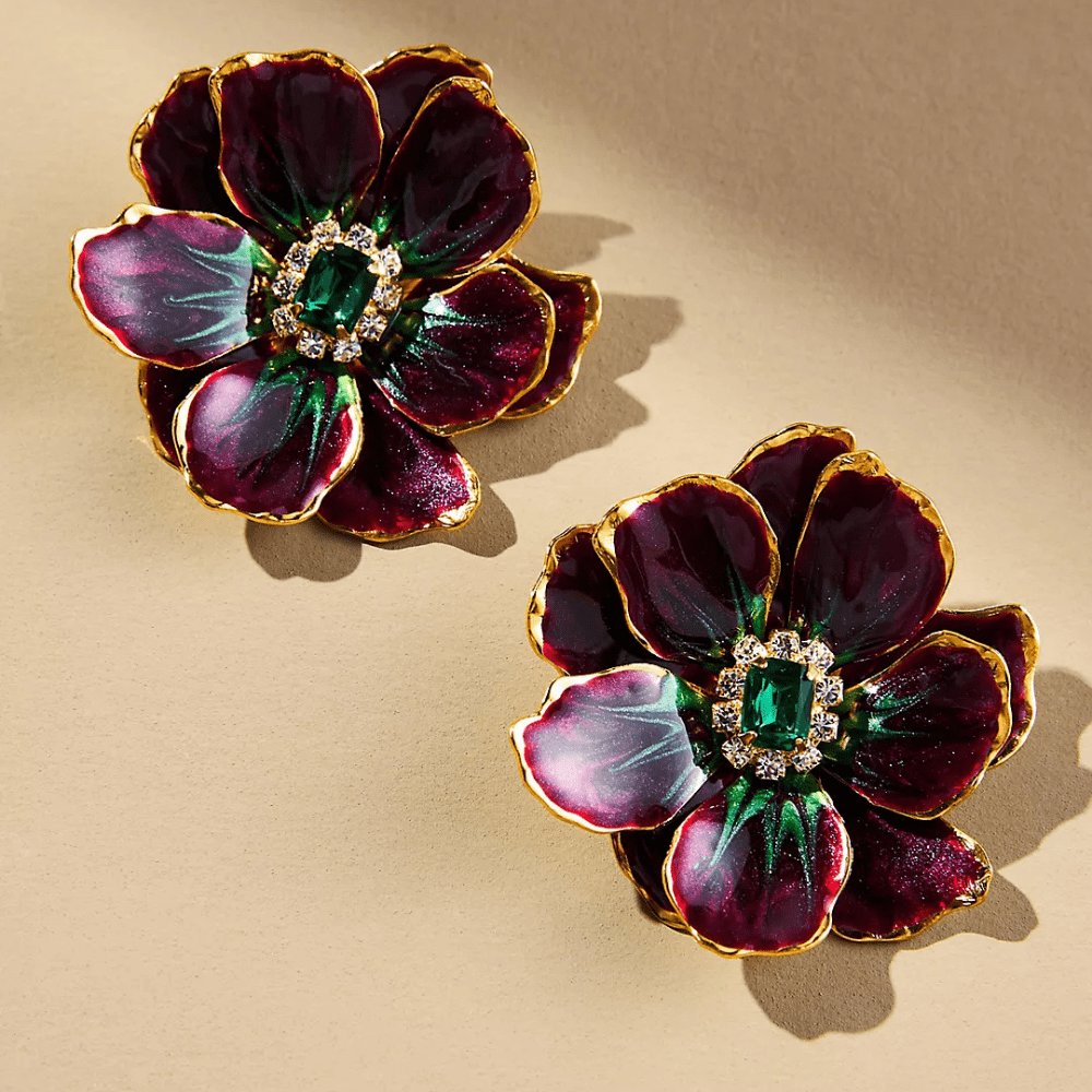 The Pink Reef Hand-Painted Earrings