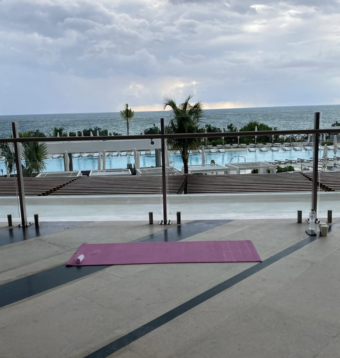 ava resort cancun terrace overlooking the ocean